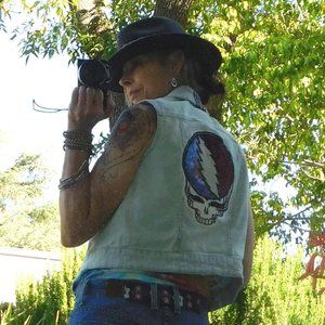 Grateful Dead Steal Your Face Appliqued Denim Vest